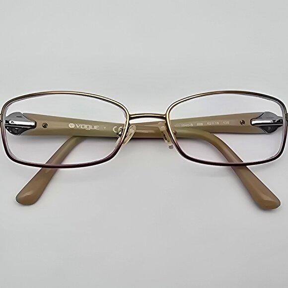 Vogue VO3845-B 896 Gold Burgundy Fade Rhinestone Eyeglasses Frame w/ Case 52mm - Picture 14 of 16